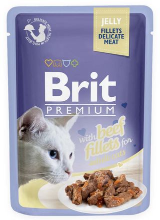Brit Premium Beef Jelly Cat Food, 85g