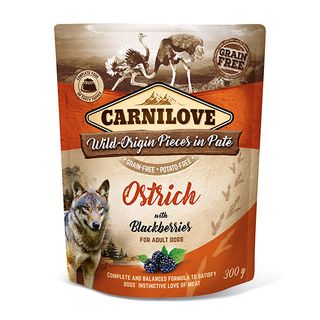 CARNILOVE Dzikie Pochodzenie, pasztet, mięso strusie z jeżynami, wolne od ziaren, 300g