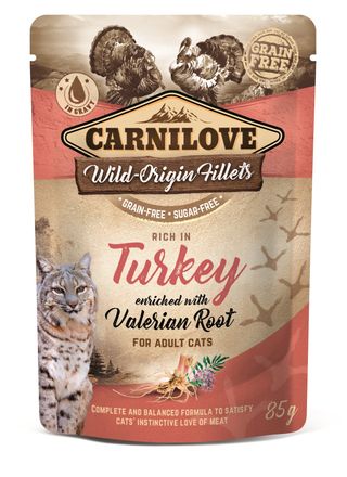 Carnilove Cat Pouch Turkey & Valerian 85g