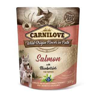 Carnilove Saumon aux Myrtilles Chiot wet sauce 300g