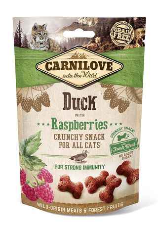 CARNILOVE Przysmaki dla Kotów z Kaczką i Maliną, 50g