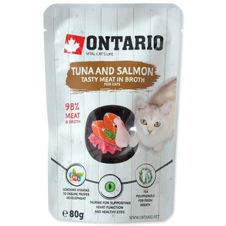 ONTARIO Tuna & Salmon Cat Food, 80g