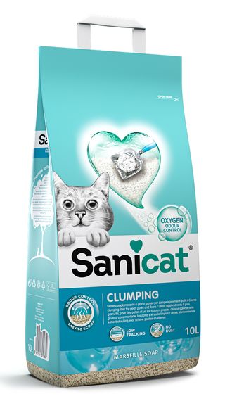 SANICAT Clumping Nisip pentru pisici Marseille soap, bentonită - 10L/8,7kg