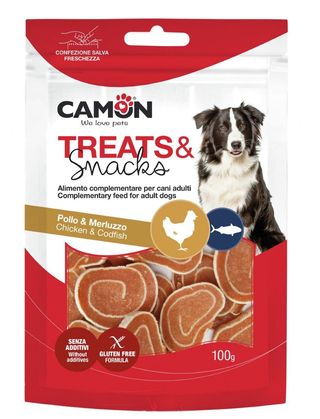 CAMON Gâteries de poulet et de chien, 100g