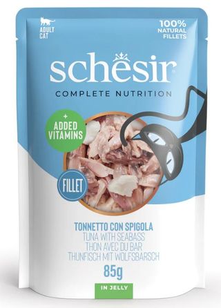 Schesir Atum com Robalo em Lata para Gato, 85g