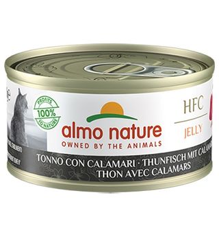Almo Nature Hfc Atún Y Calamares En Gelatina Lata Para Gatos 70 G