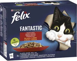 FELIX MOKRA MAČKA FANTASTIC MESO 12X85G