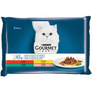 Gourmet Perle Храназа коте Асорти 4x85г \ 03401676