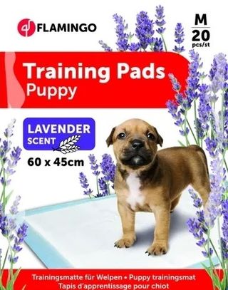 Flamingo Training Pads М - хигиенни подложки за кучета с аромат на лавандула 60 x 45 см, 20 бр