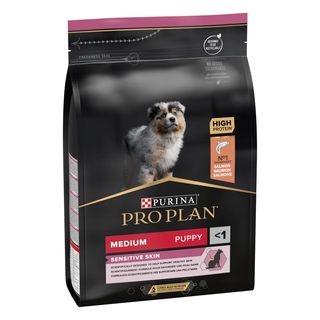 Pro Plan Puppy Medium OptiDerma Salmão ração - 3KG