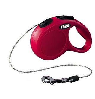 Flexi New Classic Trela extensível com cordão vermelho