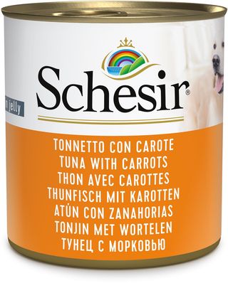 Schesir Adult atún con zanahorias lata para perros   285 g