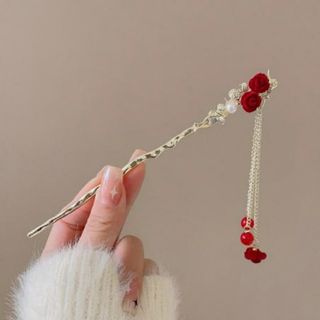 Kolekcija Estetičnih Štapića za Kosu sa Cvijetnim Motivima i Visuljcima