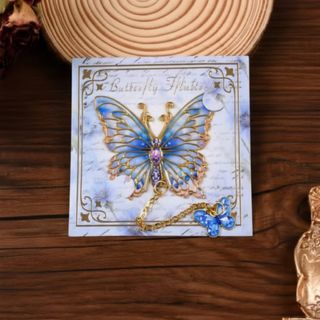 Umjetnički metalni obilježivač za knjige sa motivom plavog leptira
