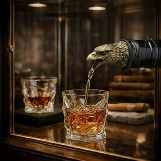 Umjetnički metalni nastavak za sipanje u boji antikne bronze u obliku glave orla