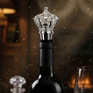 Umjetnički metalni zatvarač za flaše u srebrnoj boji u obliku kraljevske krune