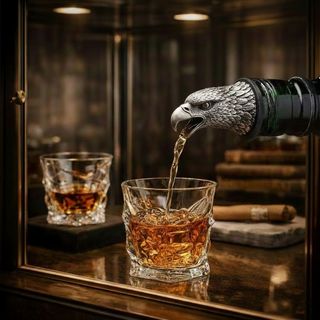 Umjetnički metalni nastavak za sipanje u srebrnoj boji u obliku glave orla