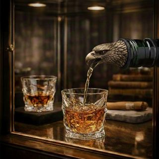 Umjetnički metalni nastavak za sipanje u boji bronze u obliku glave orla