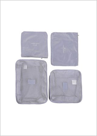 სამგზავრო ჩანთა/Foldable Travel Organizer Bag 4 Pack (Grey)
