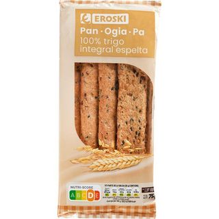 Barrita De Pan 100% Integral Espelta Eroski, Pack 2X75 G