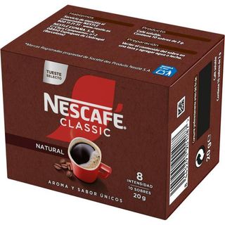 Café Soluble Natural Nescafé, Caja 10 Sobres