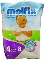 Molfix ComfortFix Baby Diapers Size 4, 8 Pcs