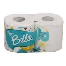 Rose Belle White Toilet Tissue, 2 Rolls