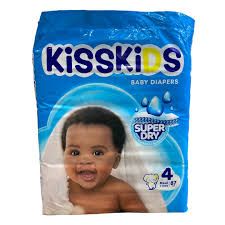 KISSKIDS Super Dry Baby Diapers Size 4, 8 Pcs