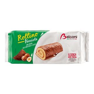 Génoises roulées à la noisette Rollino Nocciola 222g - BALCONI