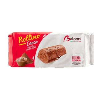 Génoises cacao et crème chocolat Rollino Cacao 222g - BALCONI