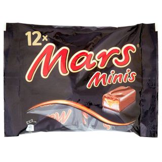 Barres chocolatées minis fourrées au caramel x12 unités MARS, 227g
