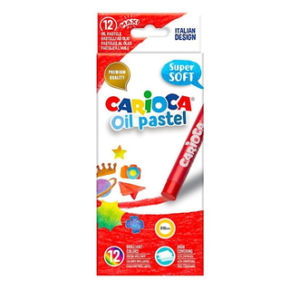 Carioca Lápis Pastel Óleo Super Soft 10 mm 12 Cores