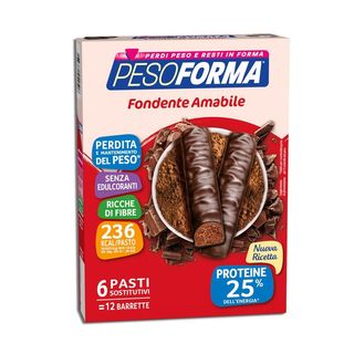 Pesoforma Barrette Fondente Amabile 12x31g