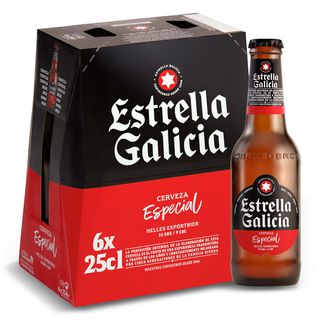 X Estrella Galicia Botella Pack 6 Uds 25 Cl.