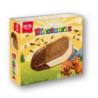 Dinosaurus Sandwich helado 4 x 120ml
