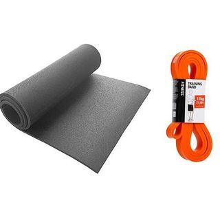Orange Exercise Mat and Training Band