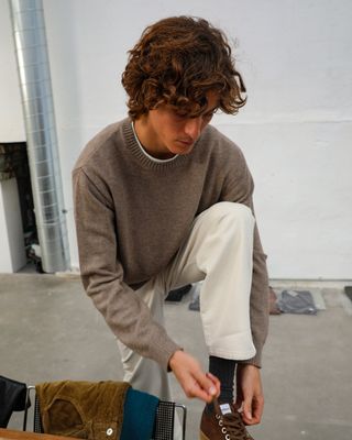 Jumper Wool Light Brown XXL