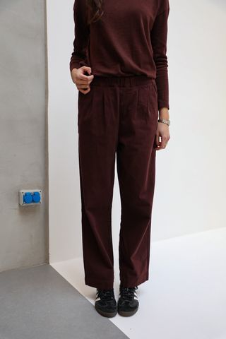 Elastic Pants Burgundy XL