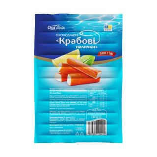 Крабові палички 0,5 кг Своя лінія охолоджені п/етилен ( Аквафрост)