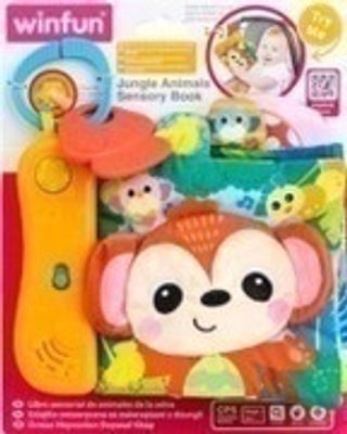 LIVRE SENSORIEL DES ANIMAUX DE LA JUNGLE - 3M+