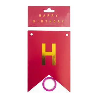 ქაღალდის ბანერი , happy birthday
