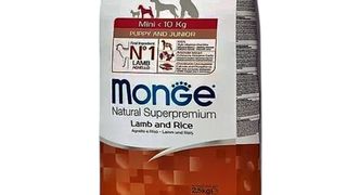 Monge Superpremium Mini Puppy Lamb with Rice 2.5kg  მშრალი საკვები ლეკვებისთვის, ბატკანი და ბრინჯით