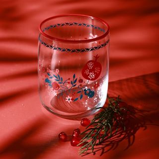 მინის ჭიქა "ბროწეულები" - 2 ცალი