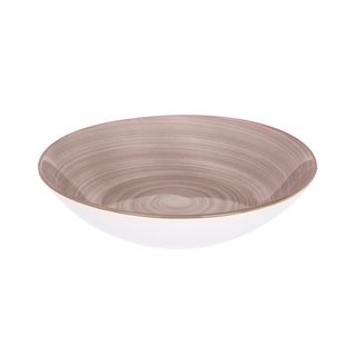 Piatto fondo porcellana marrone - 20,2 cm Petali