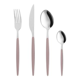 Set 16 posate Petali - manico taupe