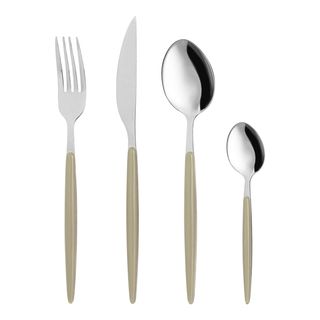 Set 16 posate Petali - manico verde