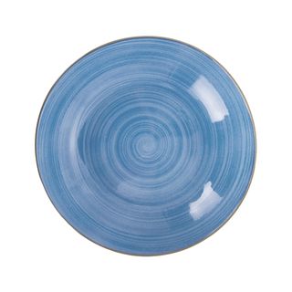 Piatto piano porcellana blu - 26,7 cm Petali