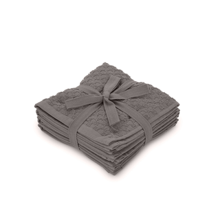 Set 4 Lavette Pop Corn cotone - grigio scuro