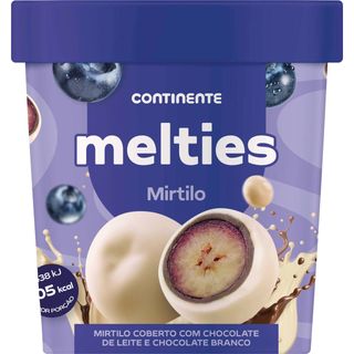 Melties de Mirtilo Coberto de Chocolate de Leite e Chocolate Branco Continente Continente (emb. 150 gr)