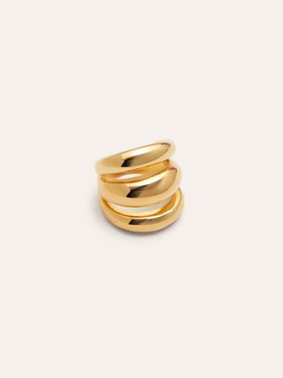 Anillo Dune Aire Acero Baño Oro - 12